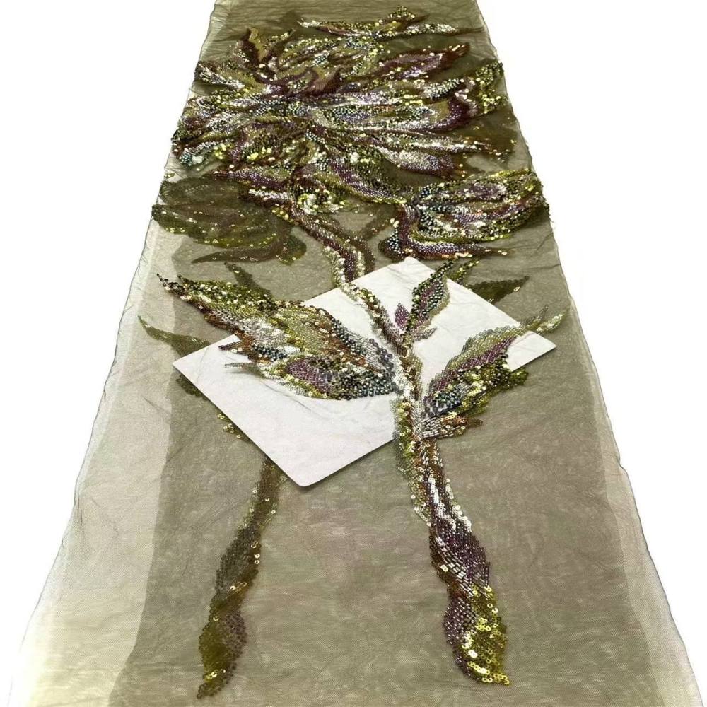 Beaded Tulle Fabric - 5 Yards | COD HN629