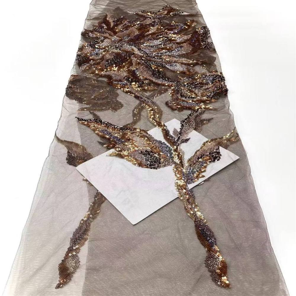 Beaded Tulle Fabric - 5 Yards | COD HN629