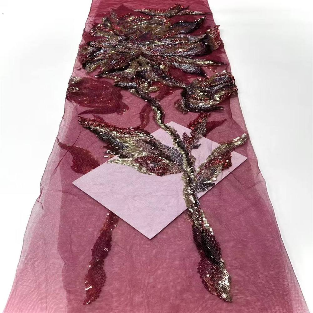 Beaded Tulle Fabric - 5 Yards | COD HN629