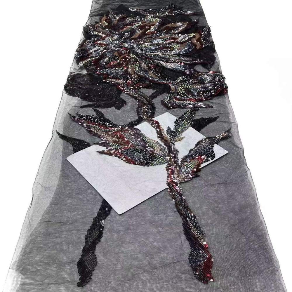 Beaded Tulle Fabric - 5 Yards | COD HN629