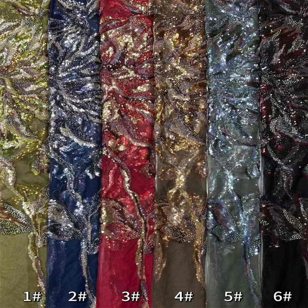 Beaded Tulle Fabric - 5 Yards | COD HN629