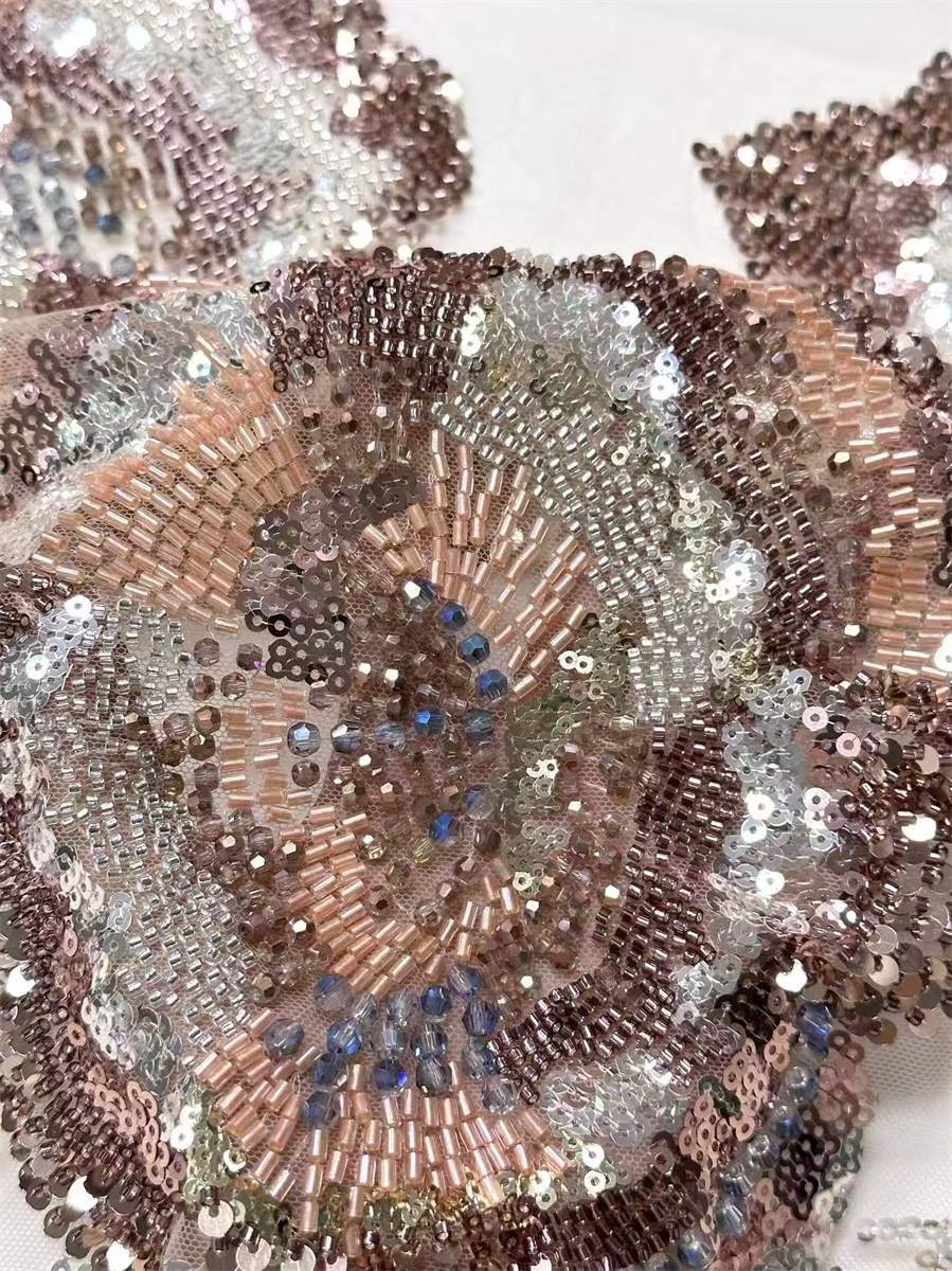 Beaded Tulle Fabric - 5 Yards | COD HN630