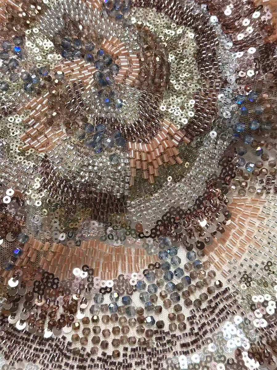 Beaded Tulle Fabric - 5 Yards | COD HN630