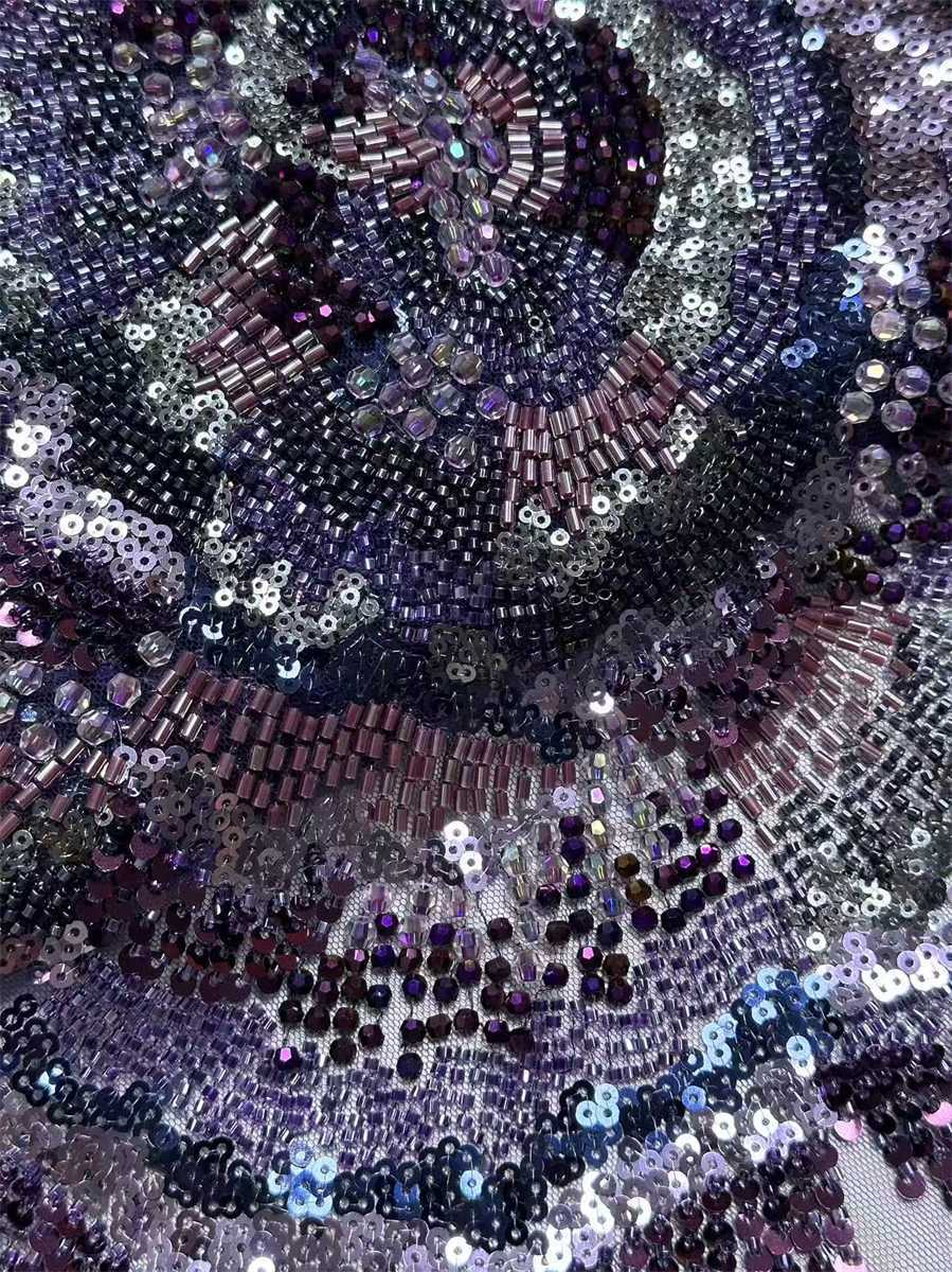 Beaded Tulle Fabric - 5 Yards | COD HN630