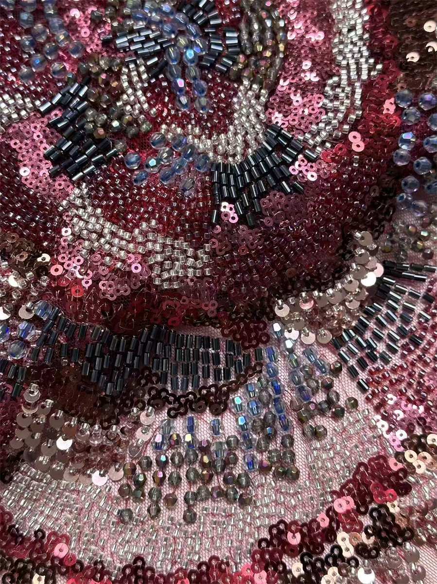 Beaded Tulle Fabric - 5 Groups | COD HN630
