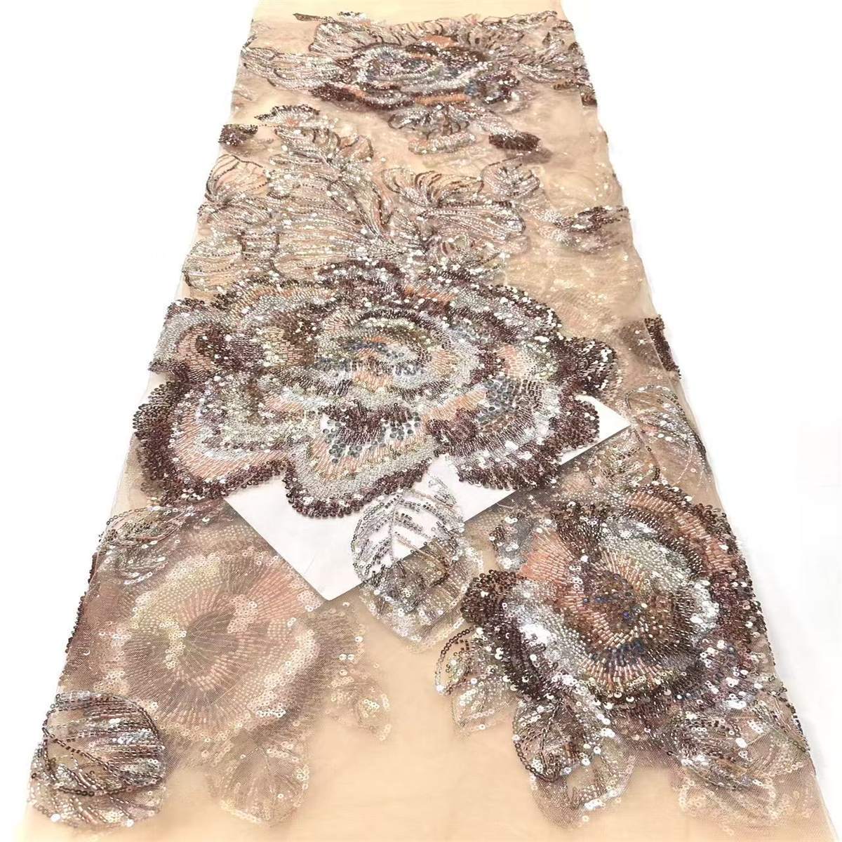 Beaded Tulle Fabric - 5 Yards | COD HN630
