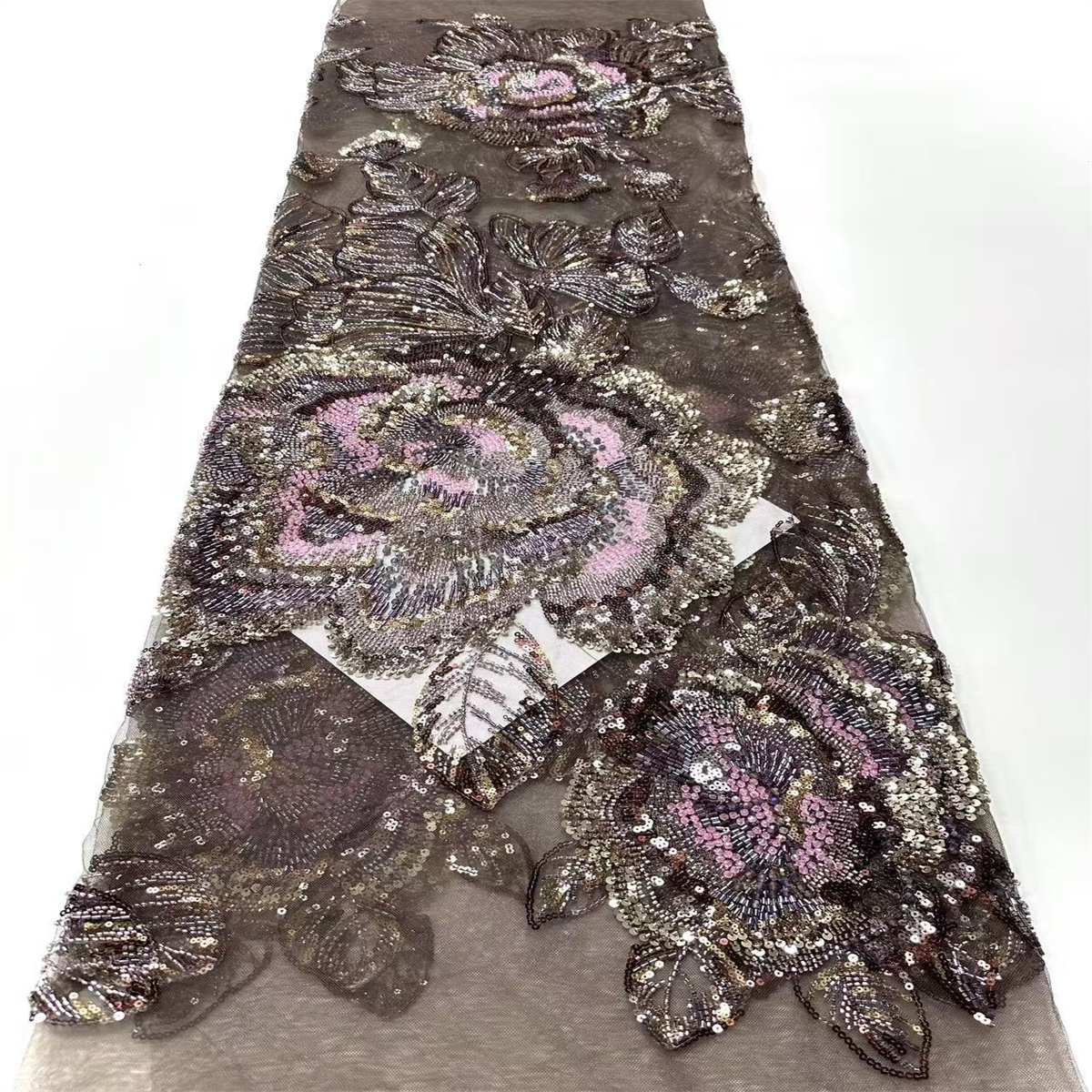 Beaded Tulle Fabric - 5 Yards | COD HN630