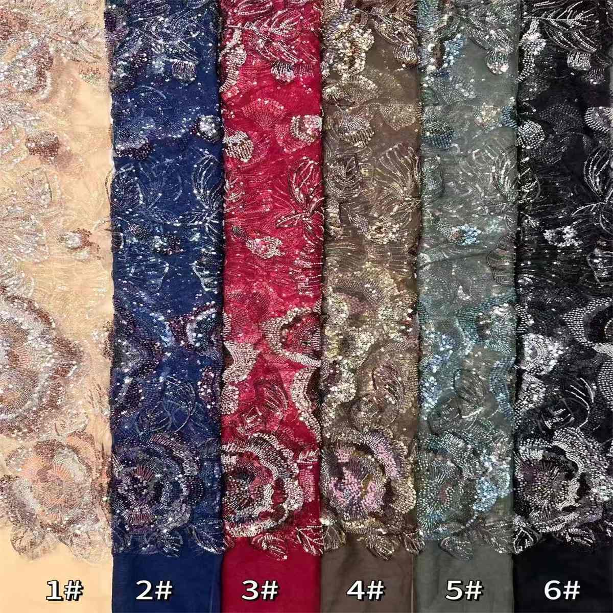 Beaded Tulle Fabric - 5 Yards | COD HN630