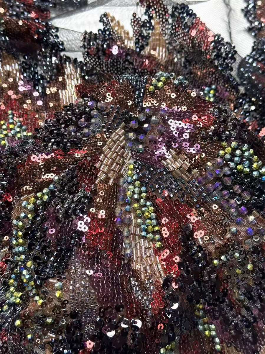 Beaded Tulle Fabric - 5 Yards | COD HN633