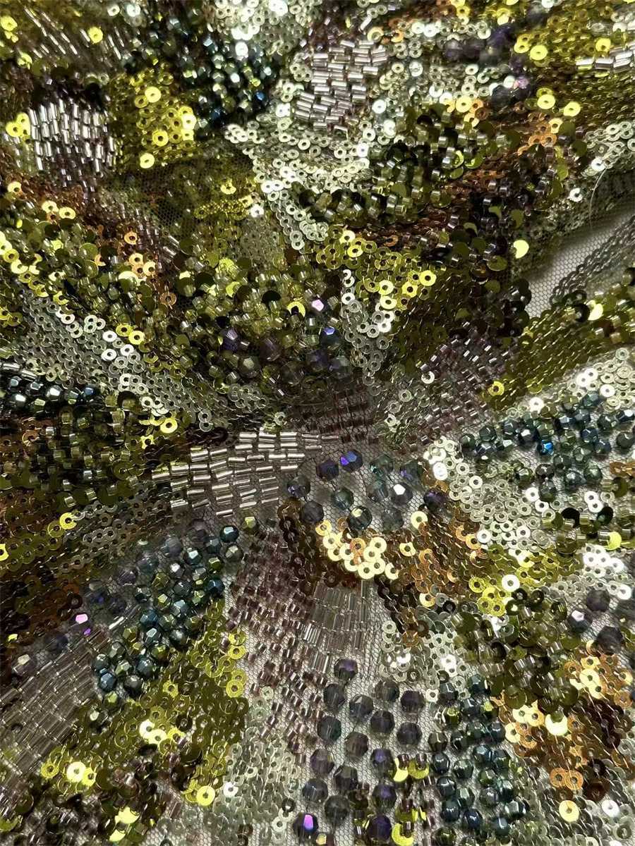 Beaded Tulle Fabric - 5 Yards | COD HN633