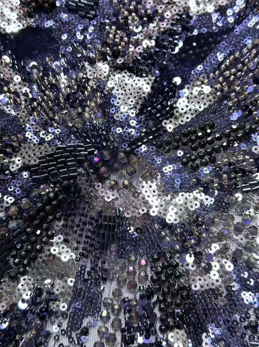 Beaded Tulle Fabric - 5 Yards | COD HN633