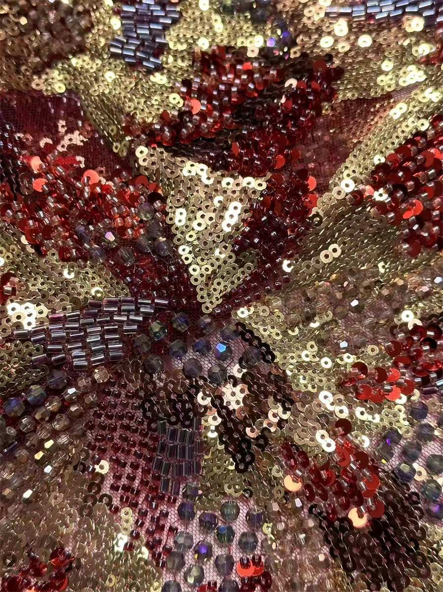 Beaded Tulle Fabric - 5 Yards | COD HN633