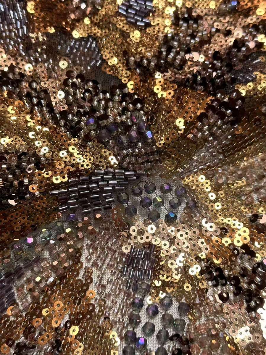 Beaded Tulle Fabric - 5 Yards | COD HN633