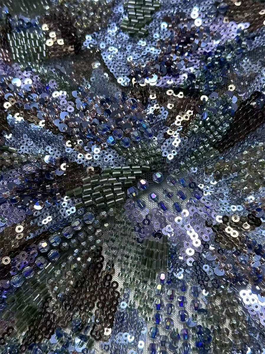 Beaded Tulle Fabric - 5 Yards | COD HN633