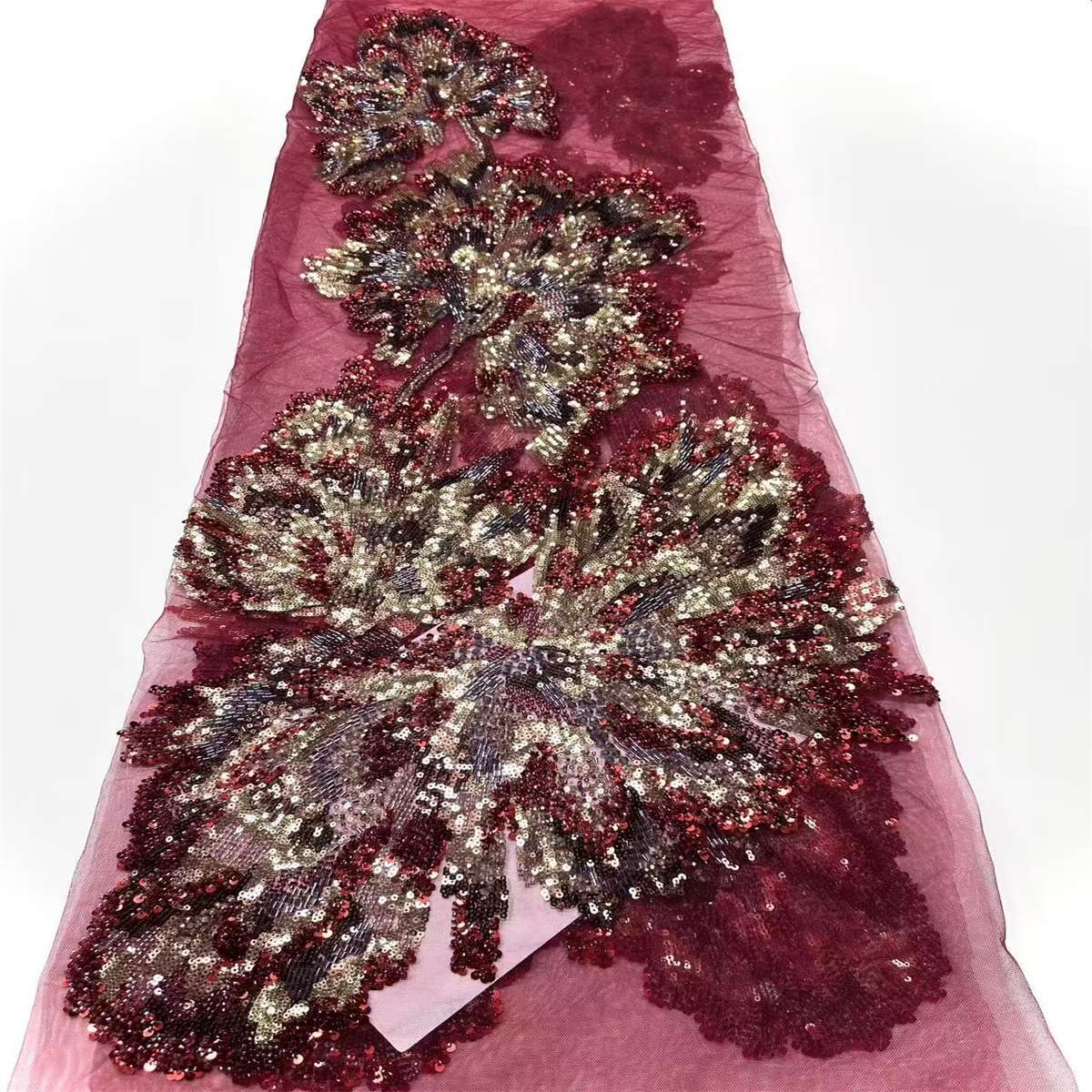 Beaded Tulle Fabric - 5 Yards | COD HN633