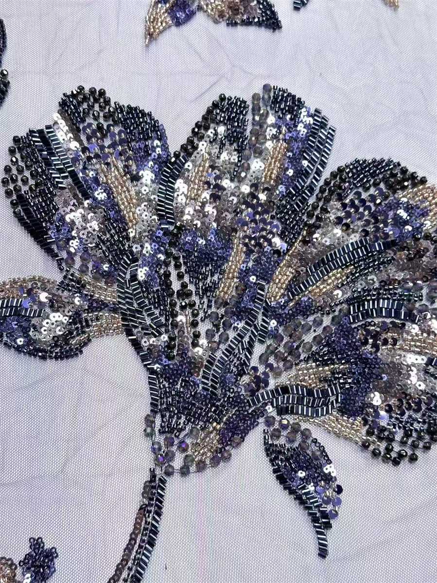 Beaded Tulle Fabric - 5 Yards | COD HN634