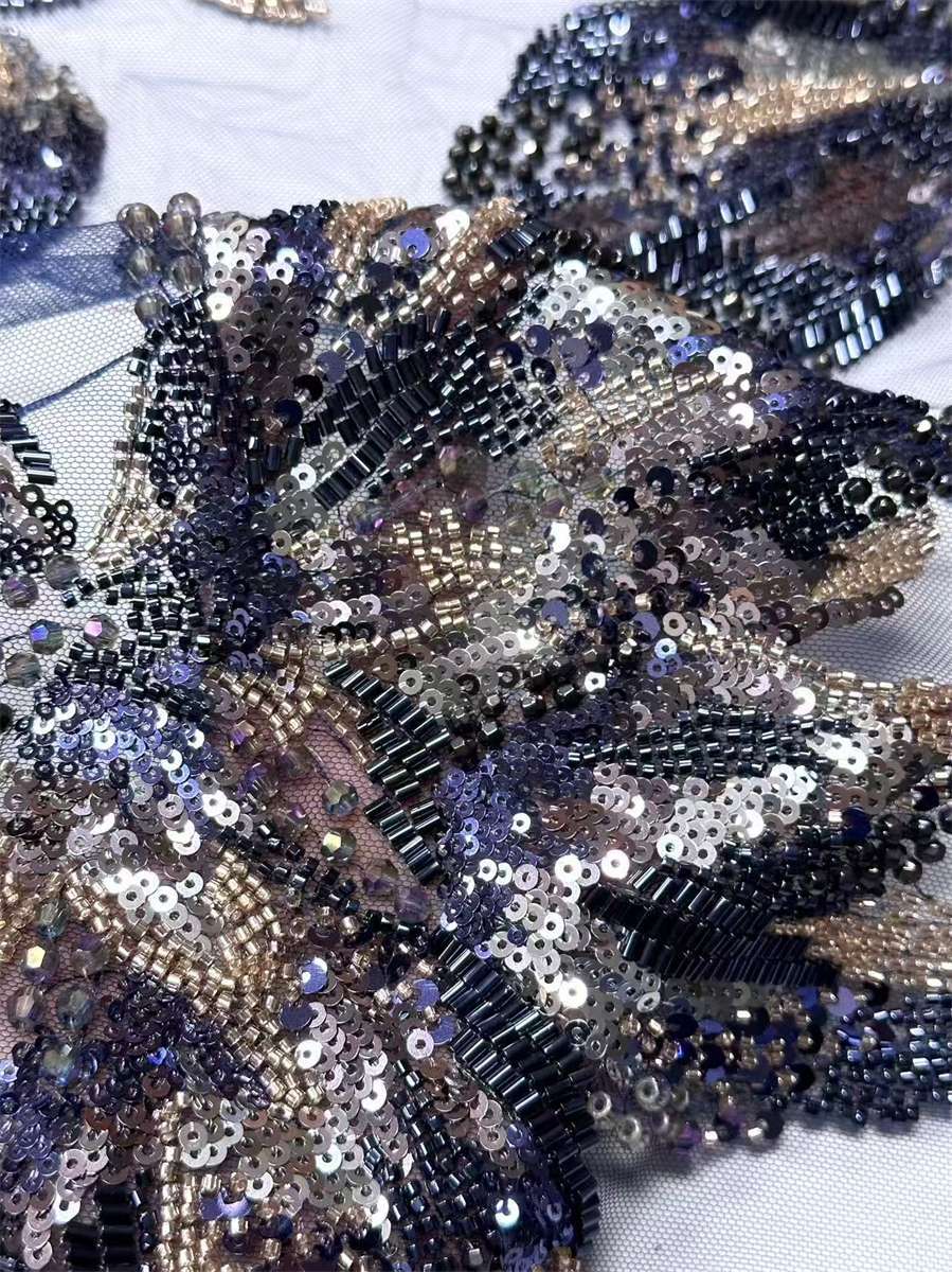 Beaded Tulle Fabric - 5 Yards | COD HN634