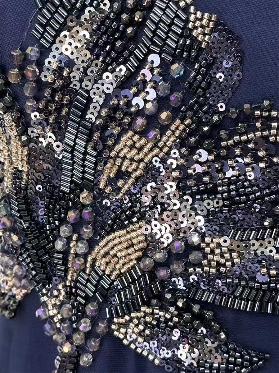 Beaded Tulle Fabric - 5 Yards | COD HN634