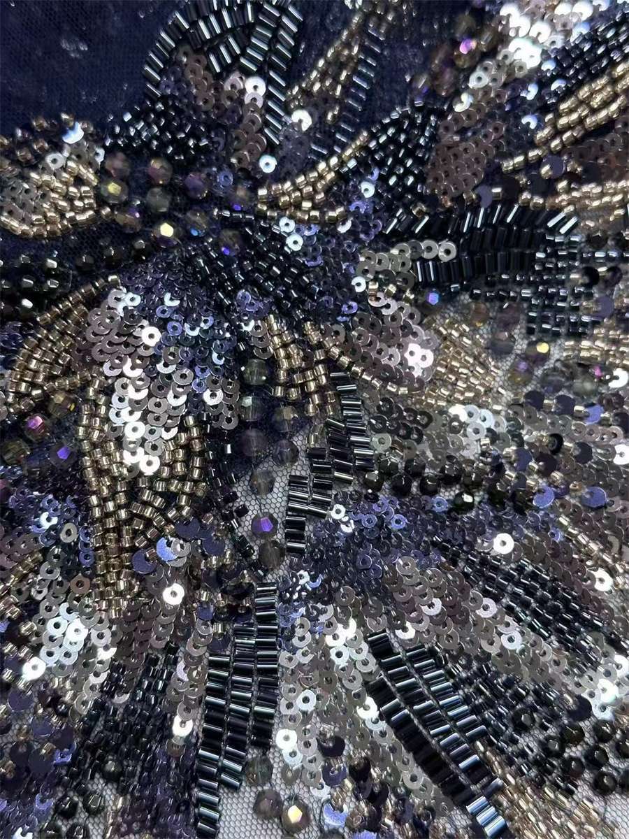 Beaded Tulle Fabric - 5 Yards | COD HN634