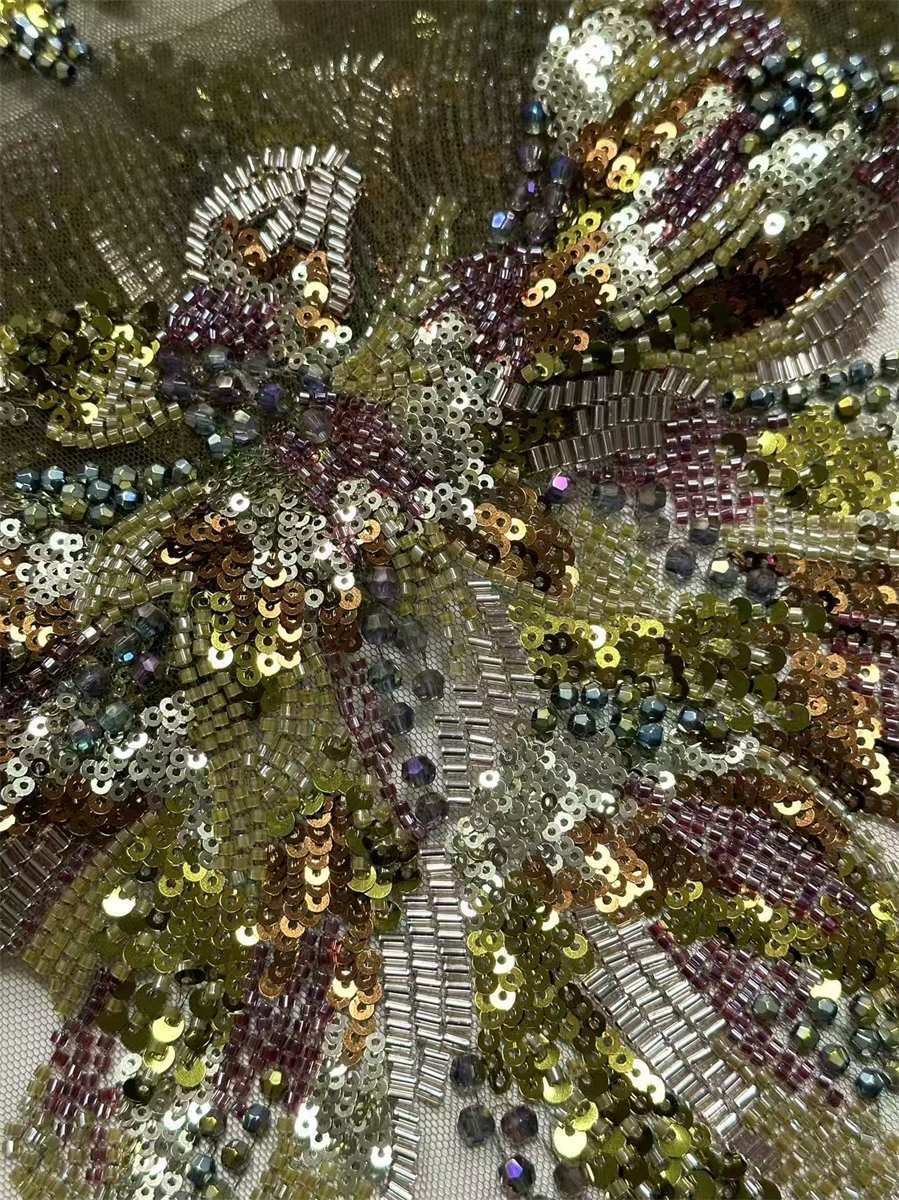 Beaded Tulle Fabric - 5 Yards | COD HN634