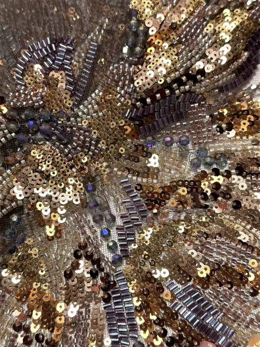 Beaded Tulle Fabric - 5 Yards | COD HN634