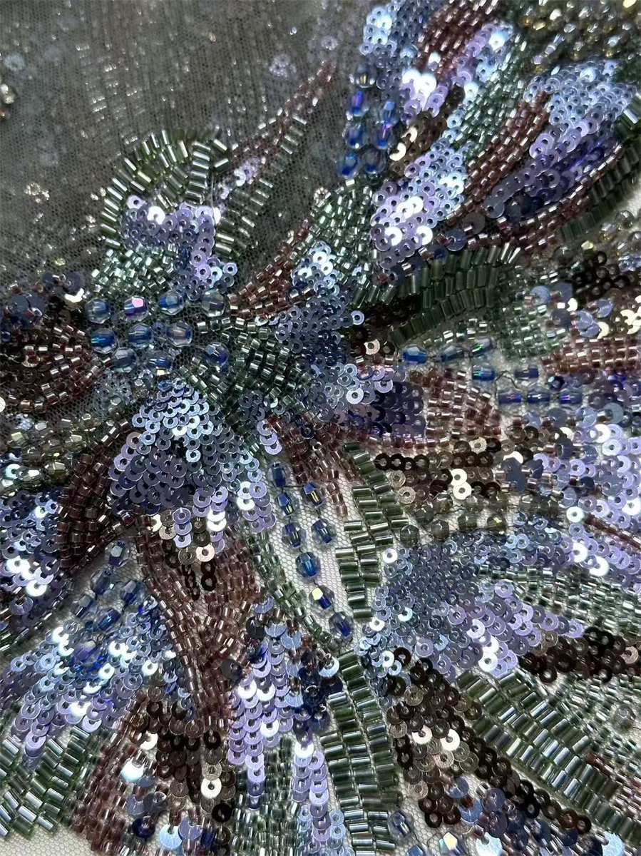 Beaded Tulle Fabric - 5 Yards | COD HN634