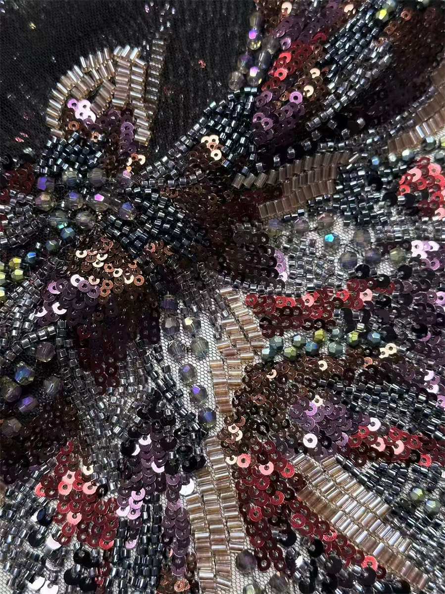 Beaded Tulle Fabric - 5 Yards | COD HN634