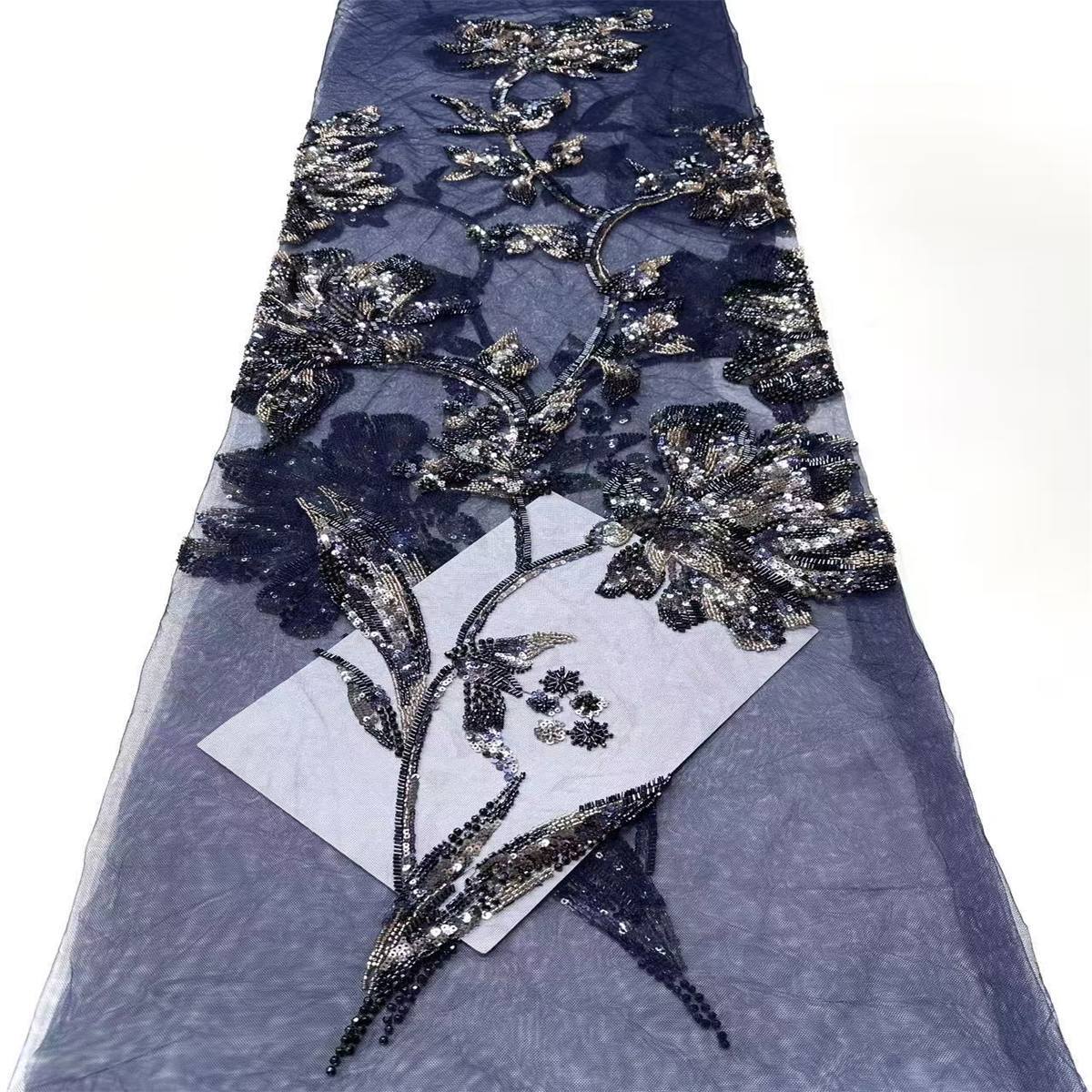 Beaded Tulle Fabric - 5 Yards | COD HN634