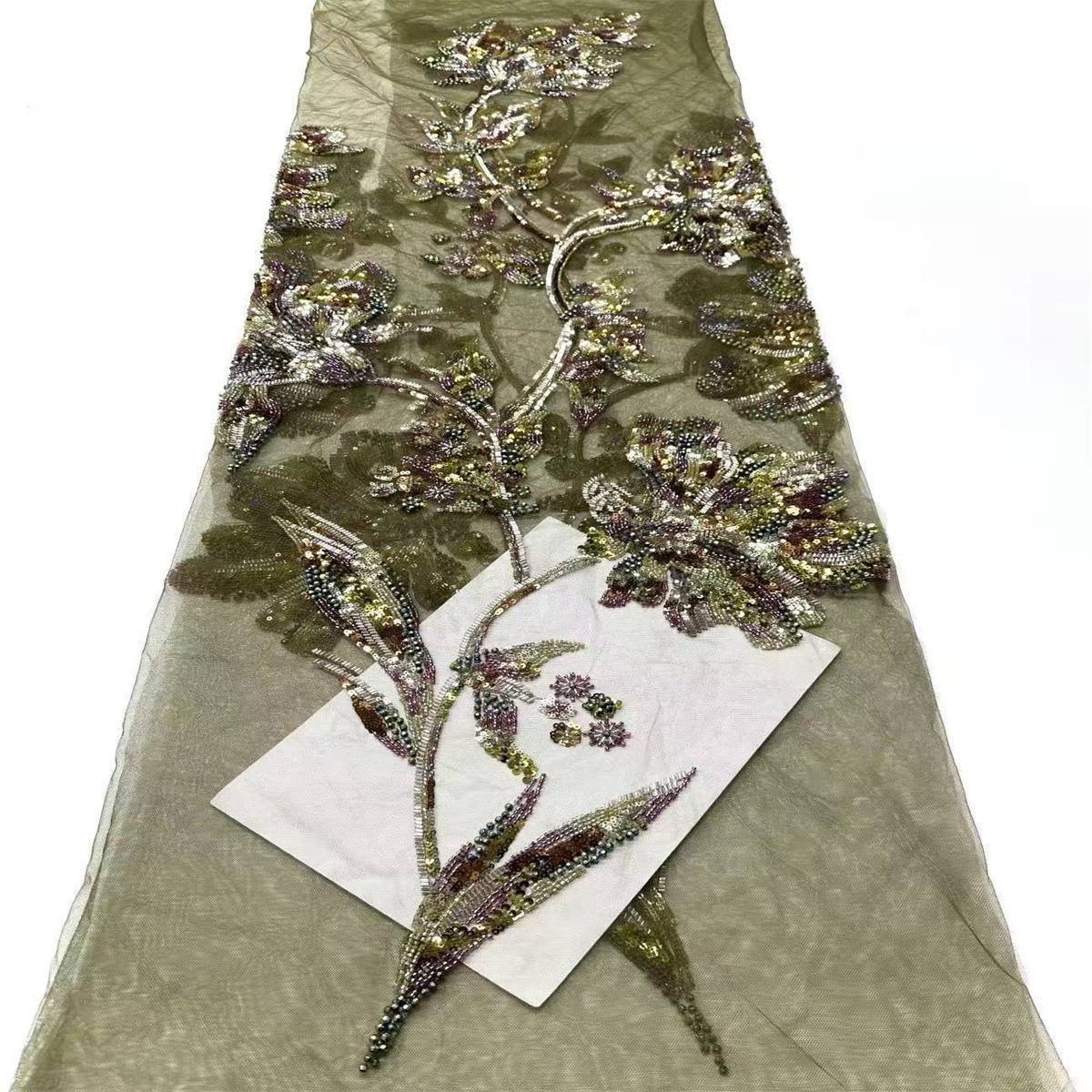 Beaded Tulle Fabric - 5 Yards | COD HN634