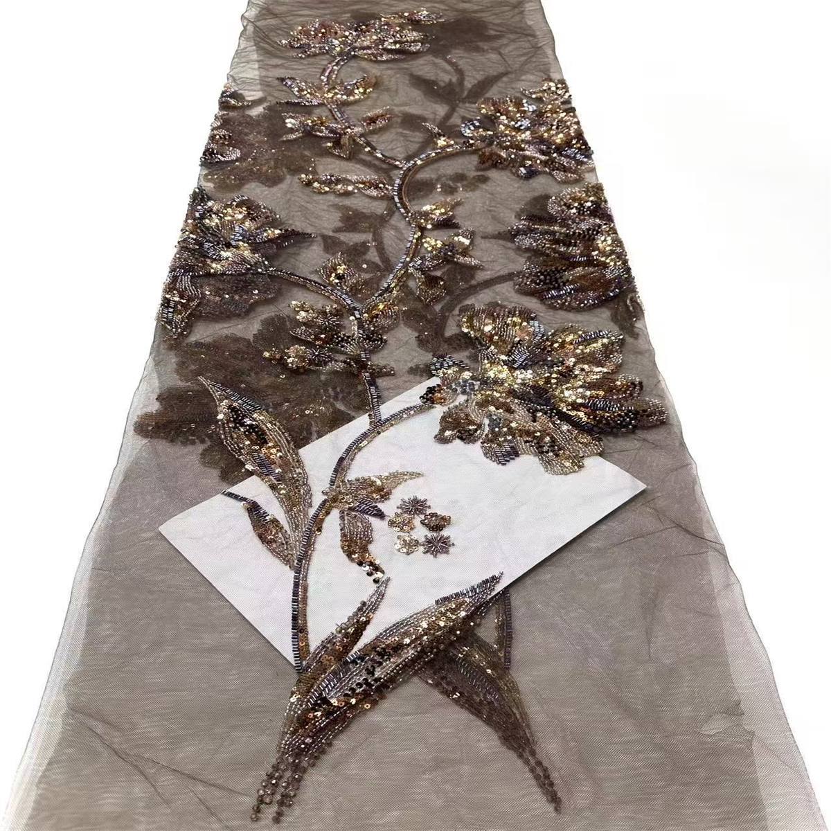 Beaded Tulle Fabric - 5 Yards | COD HN634