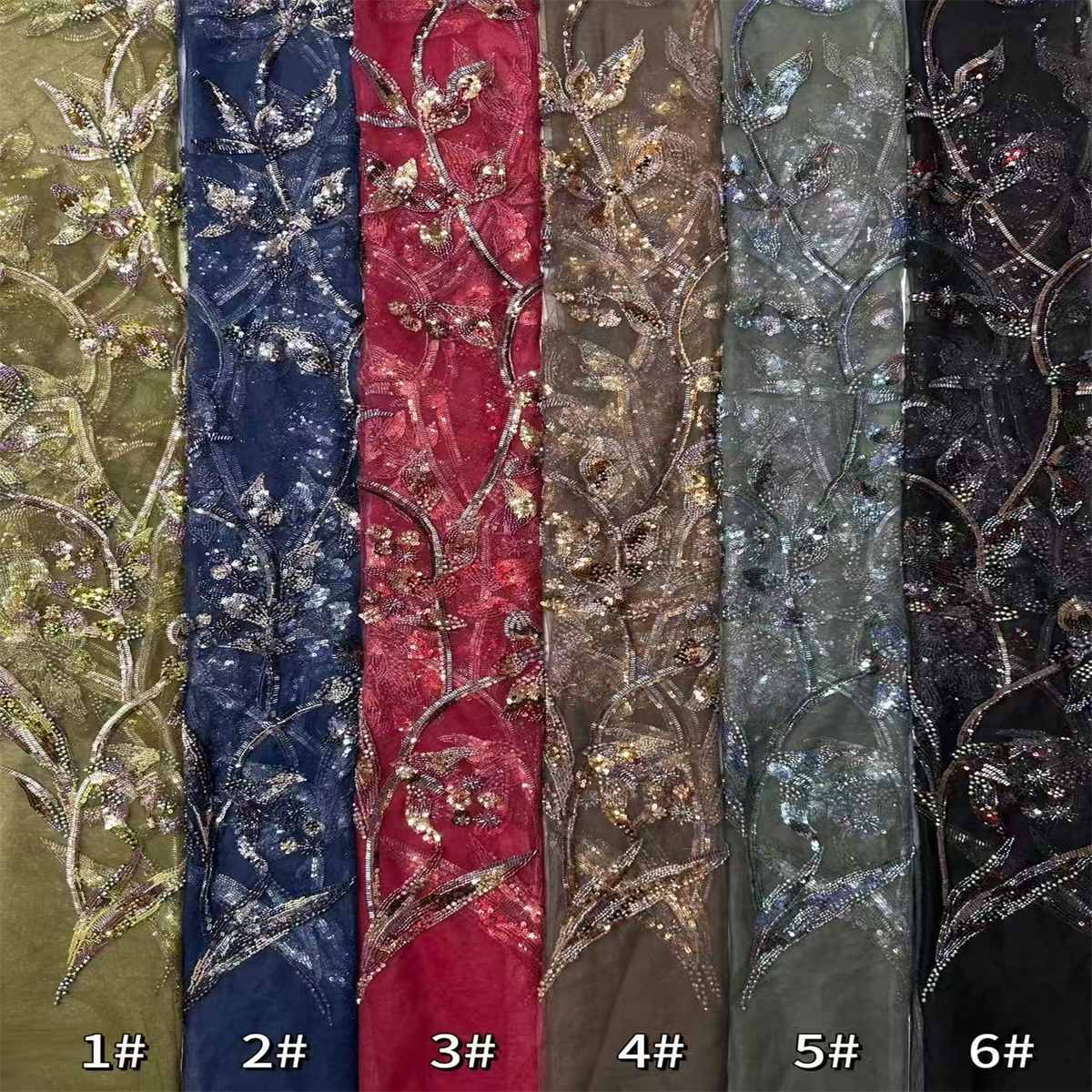 Beaded Tulle Fabric - 5 Yards | COD HN634
