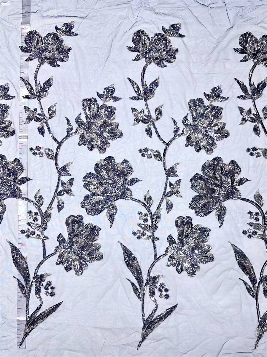 Beaded Tulle Fabric - 5 Yards | COD HN634
