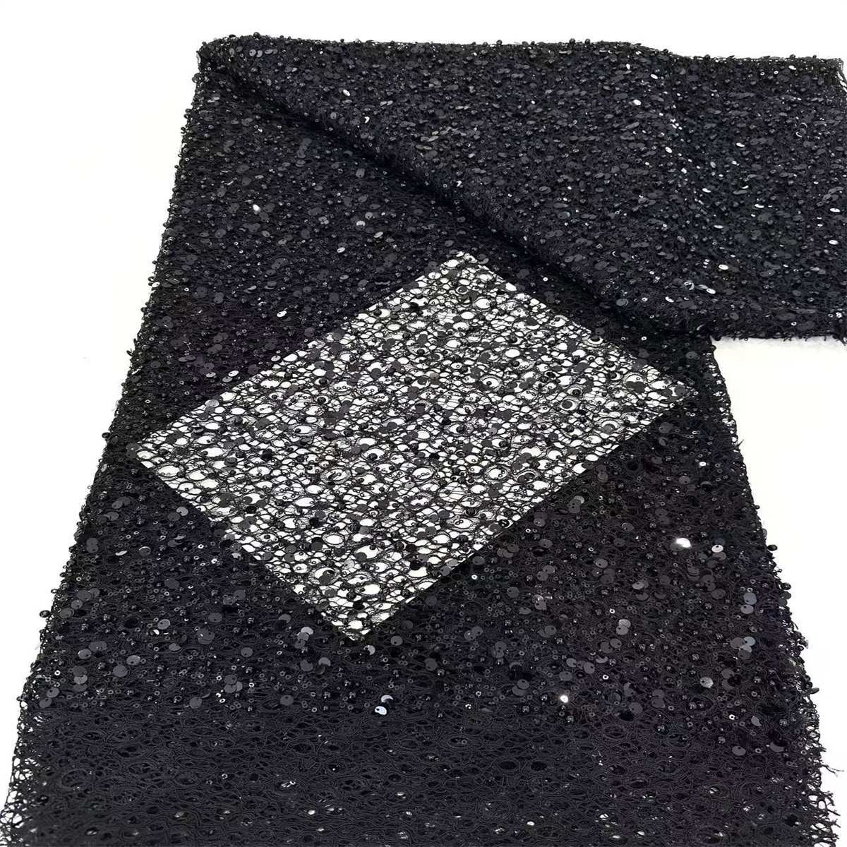 Beaded Lace Fabric - 5 Yards | COD HN044