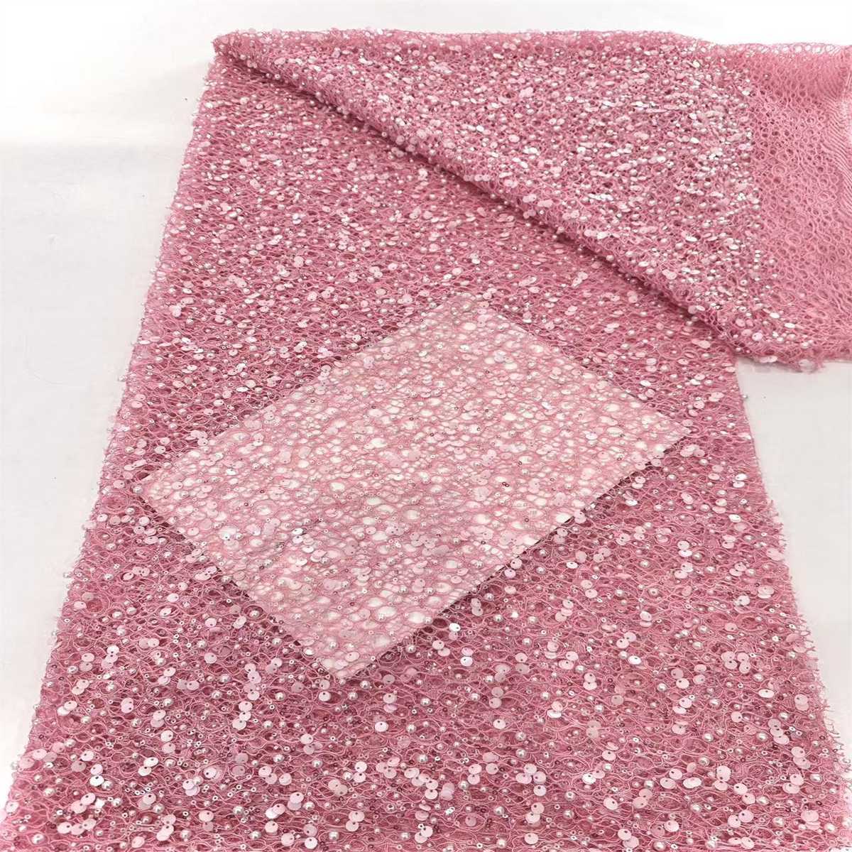 Beaded Lace Fabric - 5 Yards | COD HN044
