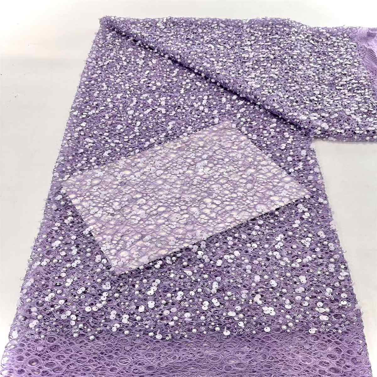 Beaded Lace Fabric - 5 Yards | COD HN044