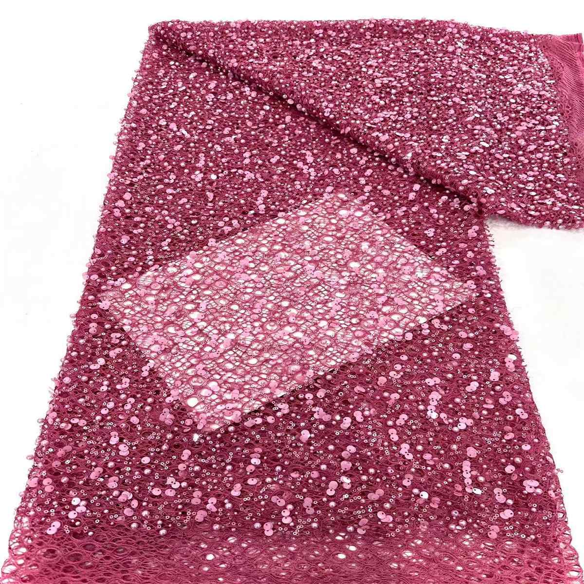 Beaded Lace Fabric - 5 Yards | COD HN044