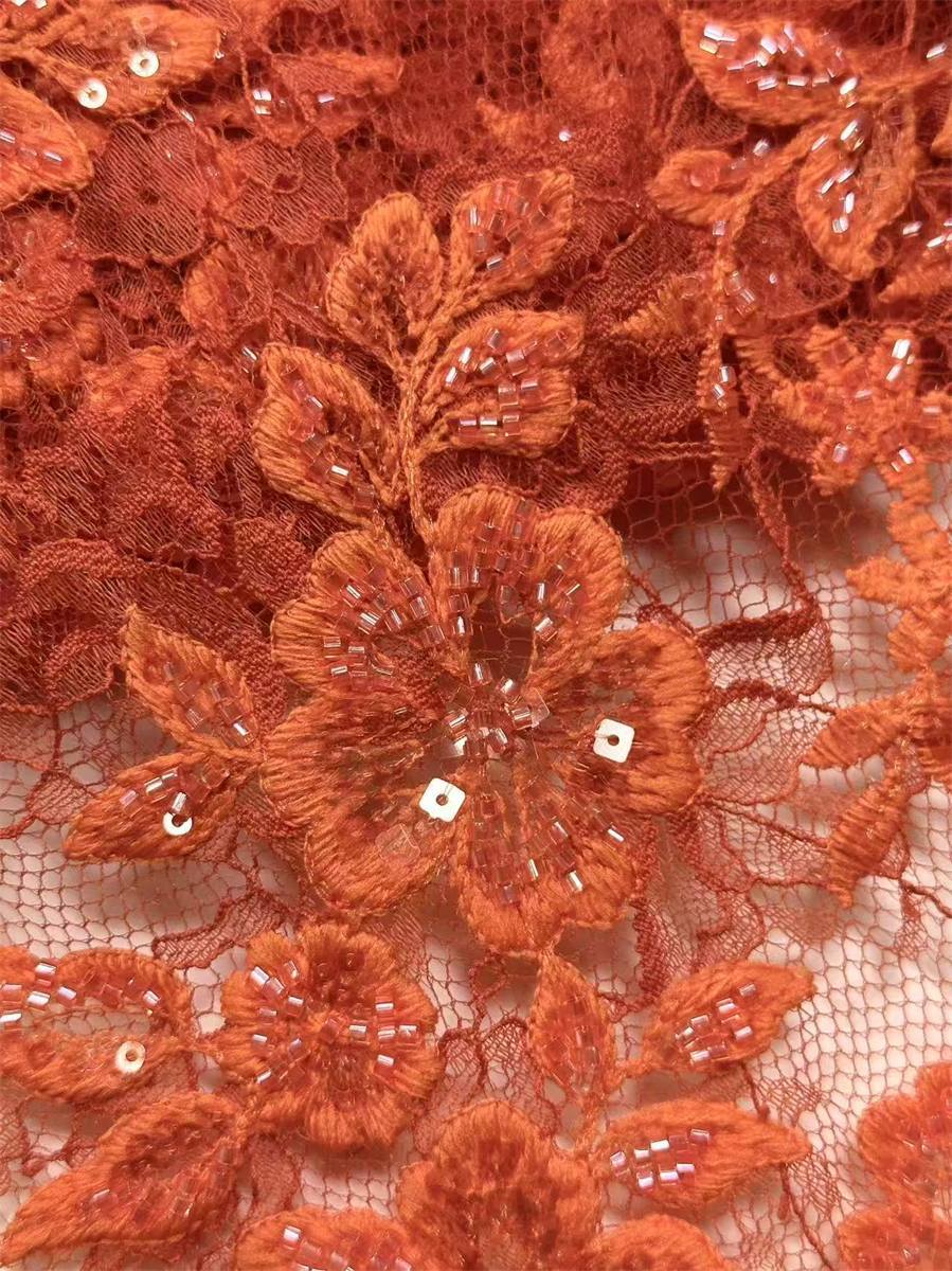 Beaded Lace Fabric - 5 Yards | COD HN637
