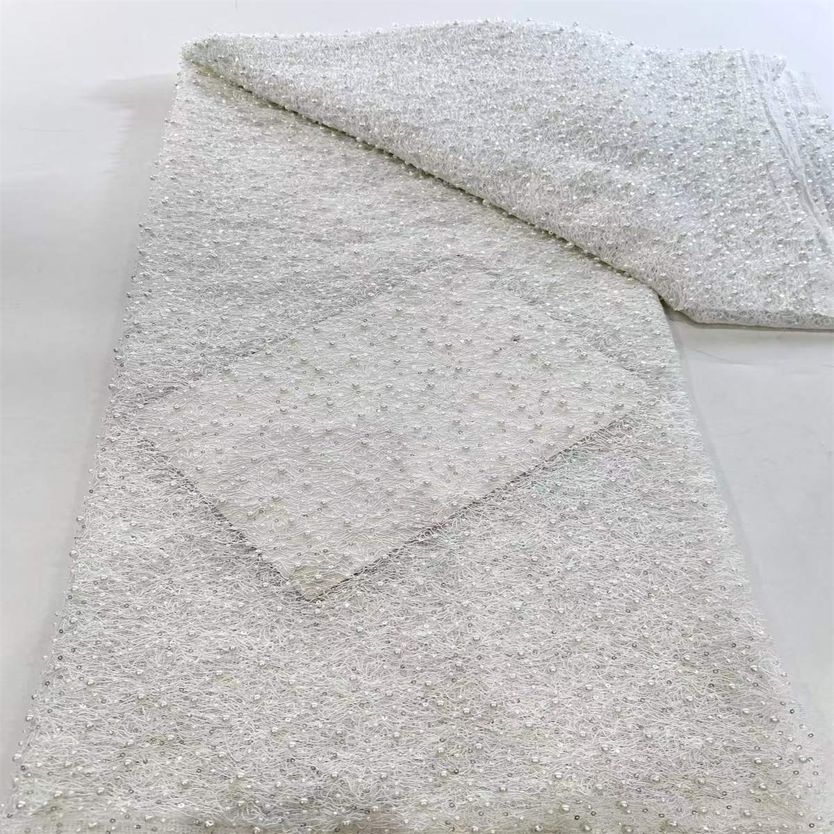 Beaded Lace Fabric - 5 Yards | COD HN123