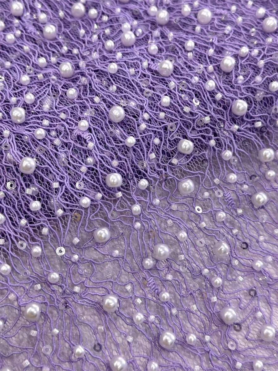 Beaded Lace Fabric - 5 Yards | COD HN123