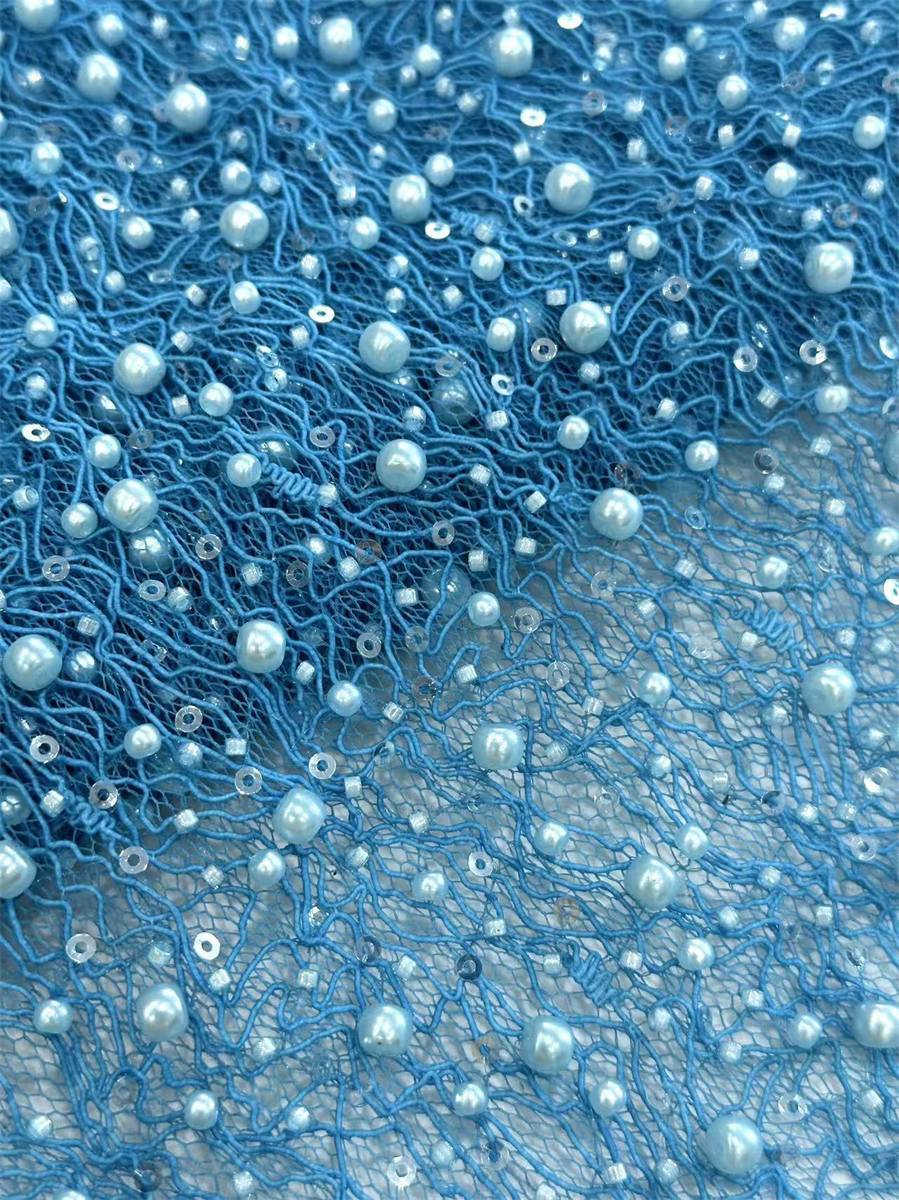 Beaded Lace Fabric - 5 Yards | COD HN123