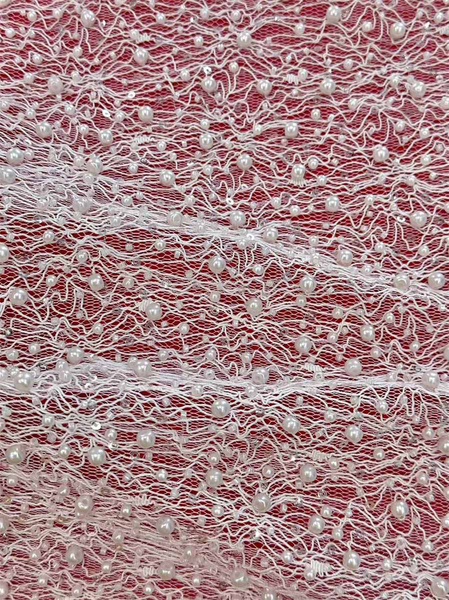 Beaded Lace Fabric - 5 Yards | COD HN123