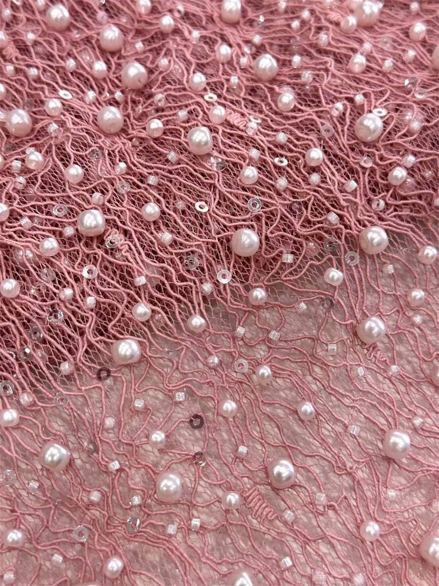Beaded Lace Fabric - 5 Yards | COD HN123
