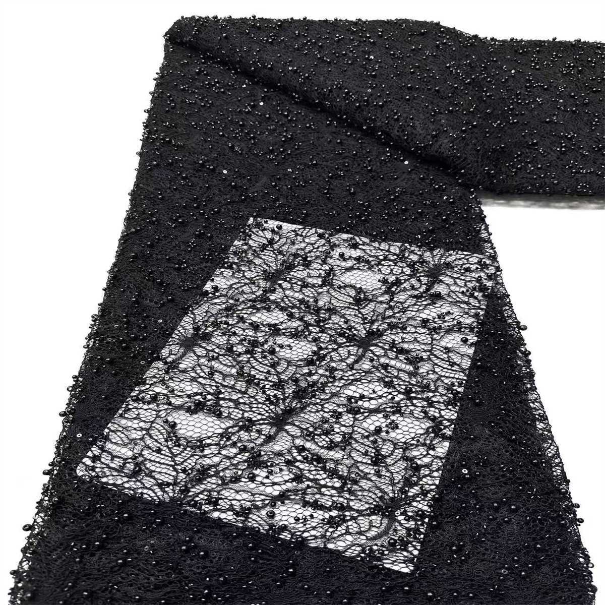 Beaded Lace Fabric - 5 Yards | COD HN584