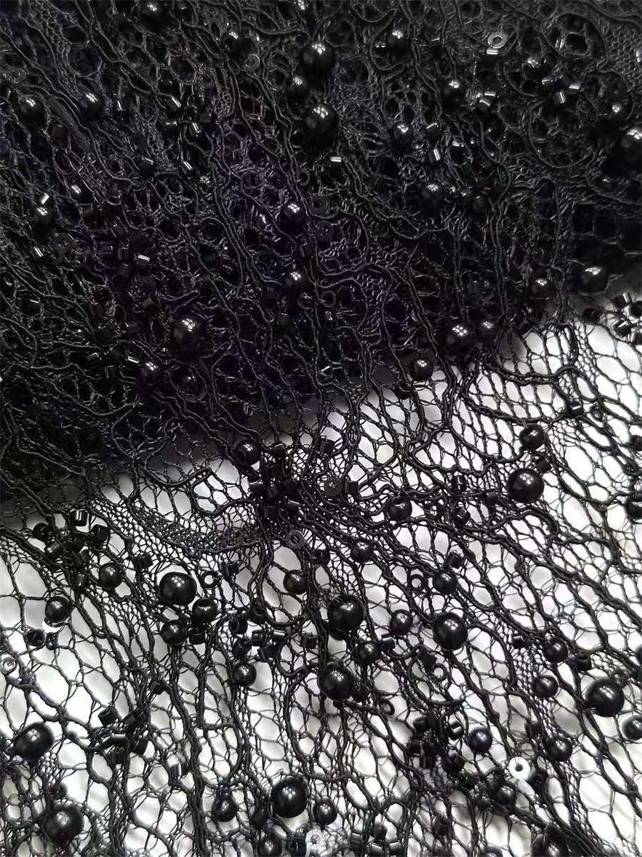 Beaded Lace Fabric - 5 Yards | COD HN584