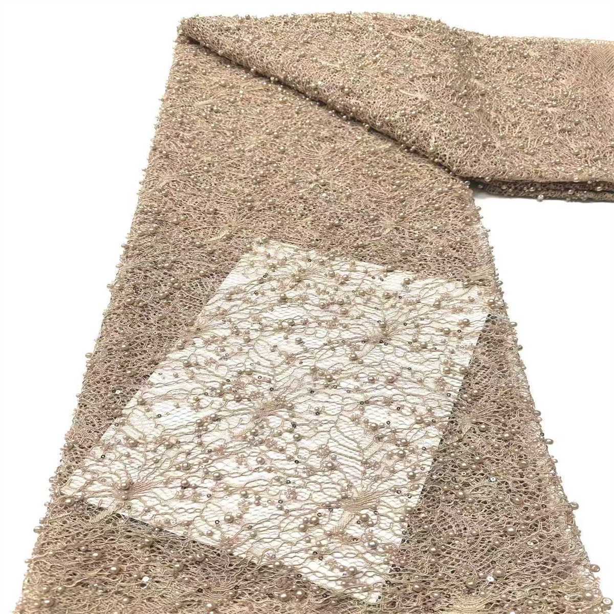 Beaded Lace Fabric - 5 Yards | COD HN584