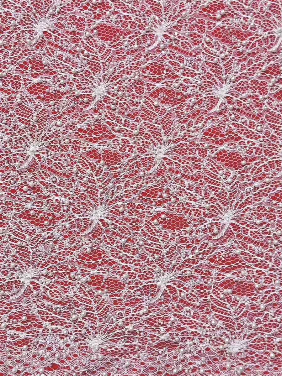 Beaded Lace Fabric - 5 Yards | COD HN584