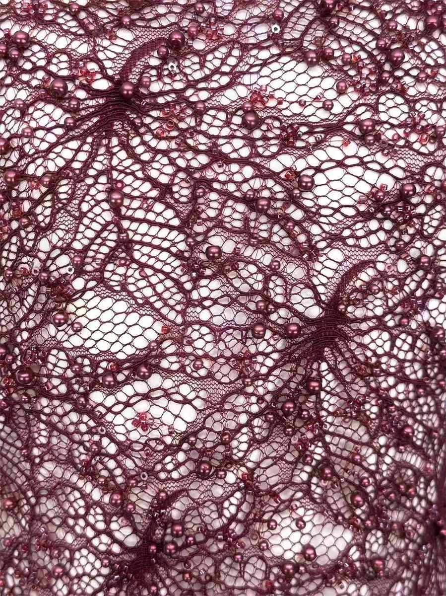 Beaded Lace Fabric - 5 Yards | COD HN584