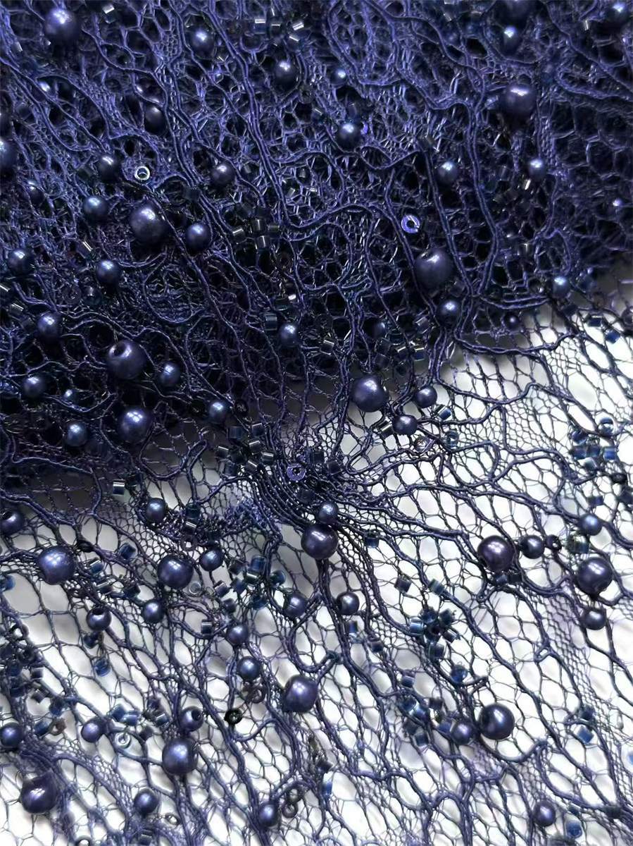 Beaded Lace Fabric - 5 Yards | COD HN584
