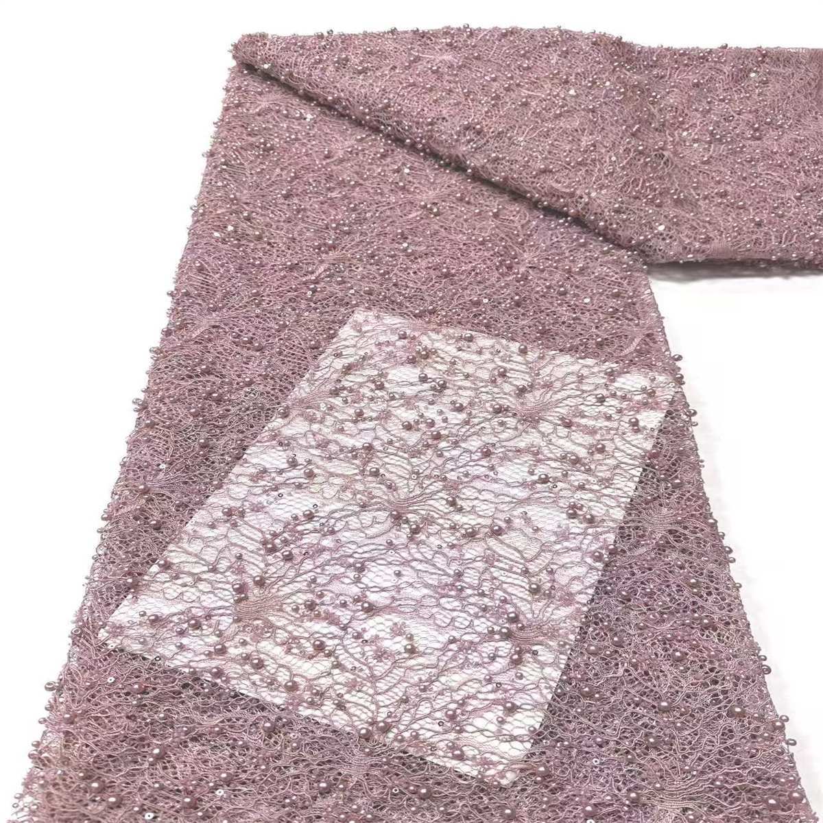 Beaded Lace Fabric - 5 Yards | COD HN584
