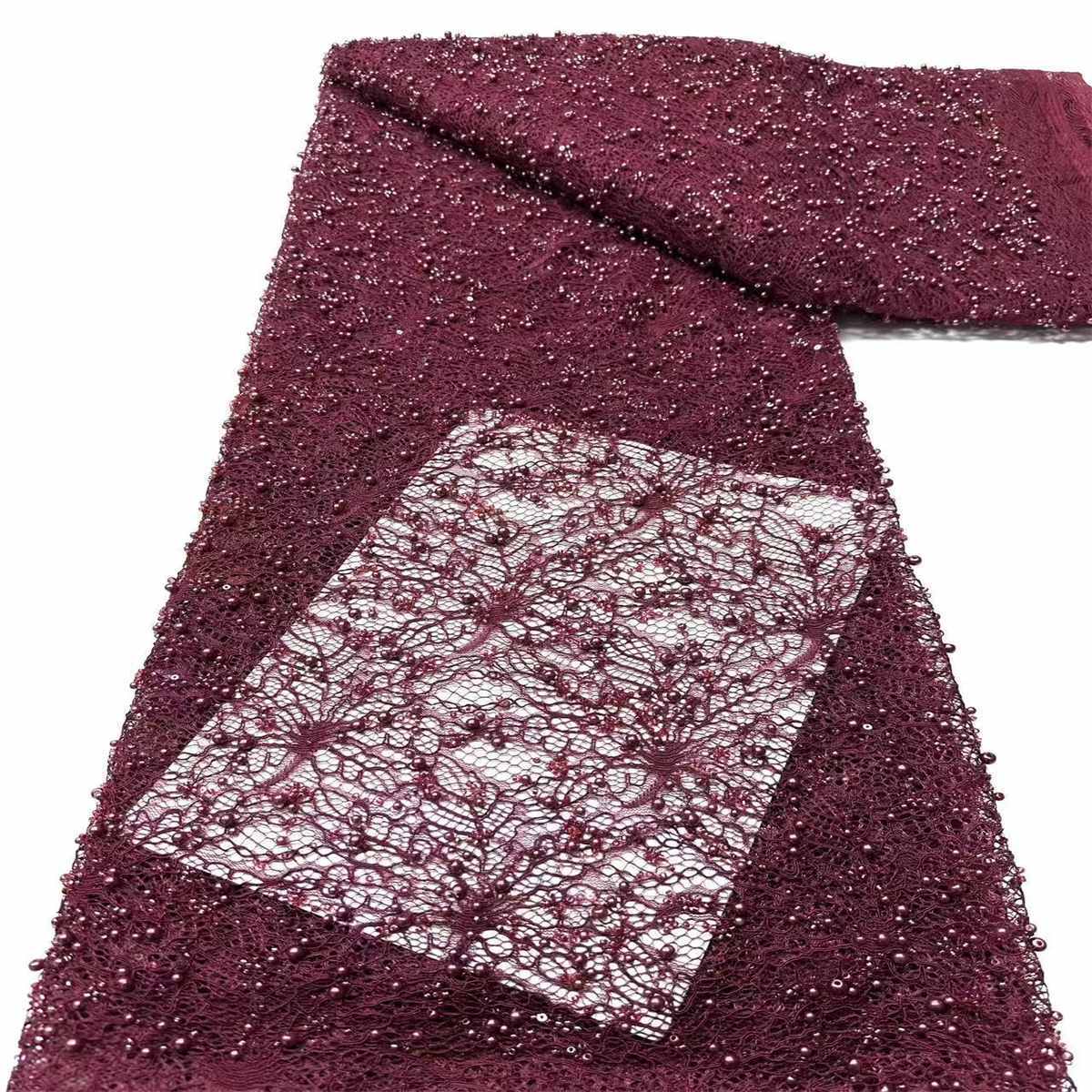 Beaded Lace Fabric - 5 Yards | COD HN584